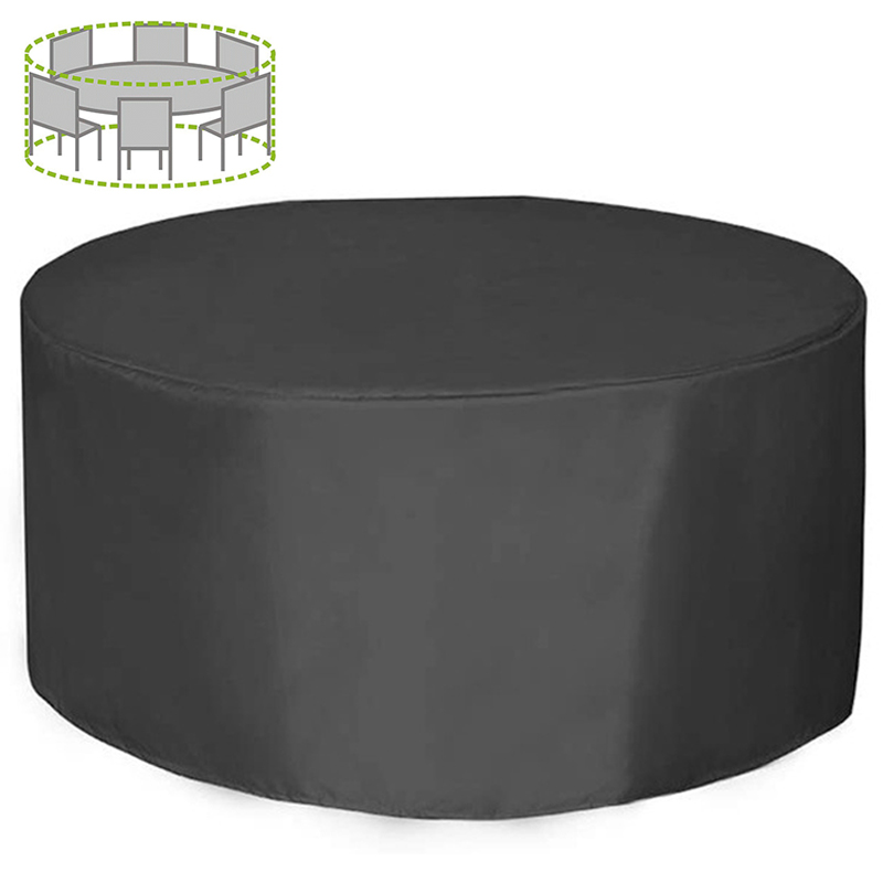 Outdoor Furniture Upholstery Near Me - ผ้าคลุมเฟอร์นิเจอร์ทรงกลม 12 ขนาด 210D ผ้าคลุมเฟอร์นิเจอร์สำหรับลานบ้านแบบหนาพิเศษ กันน้ำ