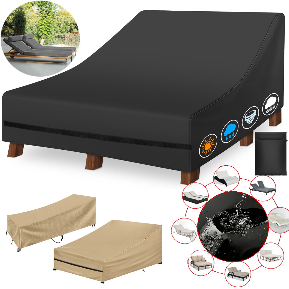 Outdoor Furniture Upholstery Near Me - ผ้าคลุมเก้าอี้ชายหาดแบบกันน้ำ สำหรับเก้าอี้เดี่ยว/คู่ แบบกว้าง สำหรับกลางแจ้ง ทำจากหวาย ใช้คลุมเตียงอาบแดด