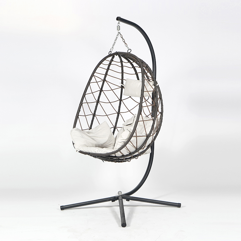 Outdoor Furniture Quick Dry - เก้าอี้สวิงโลหะสไตล์โมเดิร์นฟาร์มเฮาส์ พร้อมเบาะแห้งเร็ว เฟอร์นิเจอร์กลางแจ้งสำหรับลานบ้าน ลานภายใน โรงแรม และสวนสาธารณะ