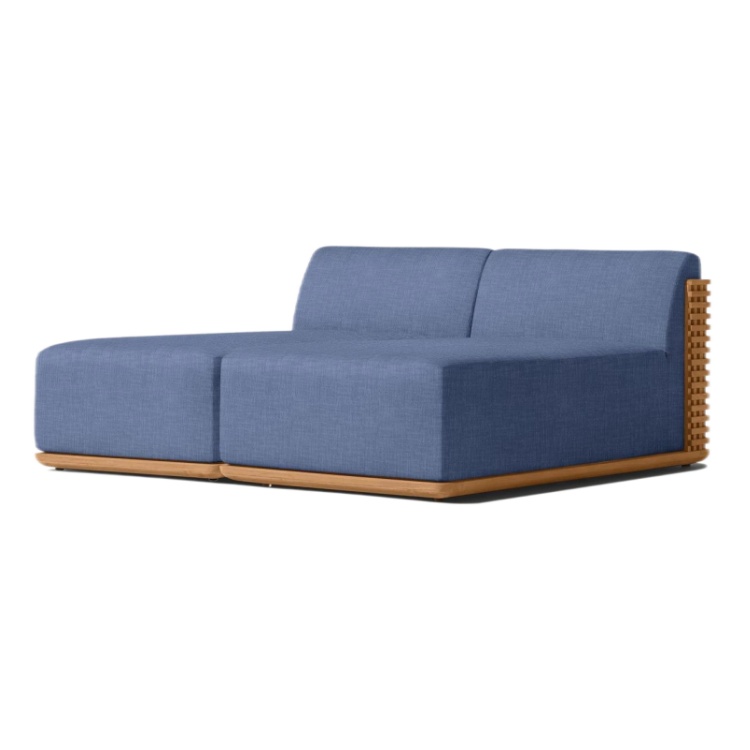 Outdoor Furniture Quick Dry - เฟอร์นิเจอร์กลางแจ้งระดับไฮเอนด์ เตียงนอนกลางแจ้งแบบโมดูลาร์ทำจากไม้สัก วัสดุแห้งเร็ว สำหรับสองคน เหมาะสำหรับใช้ในสวนสาธารณะหรือลานบ้าน