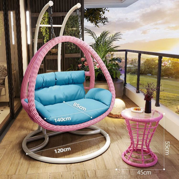 Outdoor Furniture Designer - เก้าอี้แขวนดีไซน์ทันสมัยสำหรับในบ้านและนอกบ้าน รูปทรงรังนก สำหรับระเบียงหรือสวน แบบ 2 ที่นั่ง