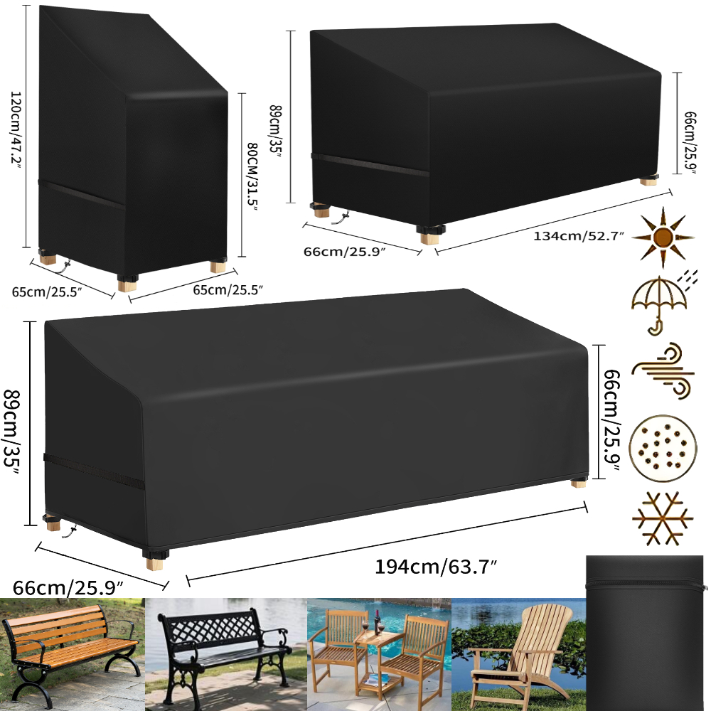 Outdoor Furniture Paint - ผ้าคลุมเก้าอี้สนามกันน้ำ ป้องกันฝุ่น สำหรับเฟอร์นิเจอร์สวน ปกป้องโซฟากลางแจ้งจากฝนและรังสียูวี สำหรับเก้าอี้พักผ่อน สนามหญ้า