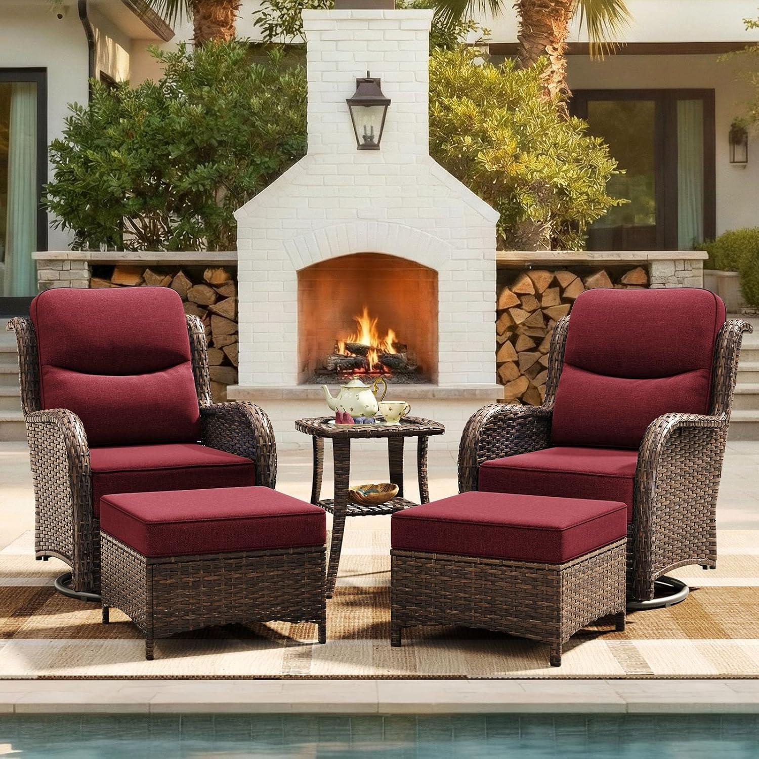 ชุดเฟอร์นิเจอร์ลานบ้านสุดหรู พ - Outdoor Furniture Ofo บทวิจารณ์และราคา