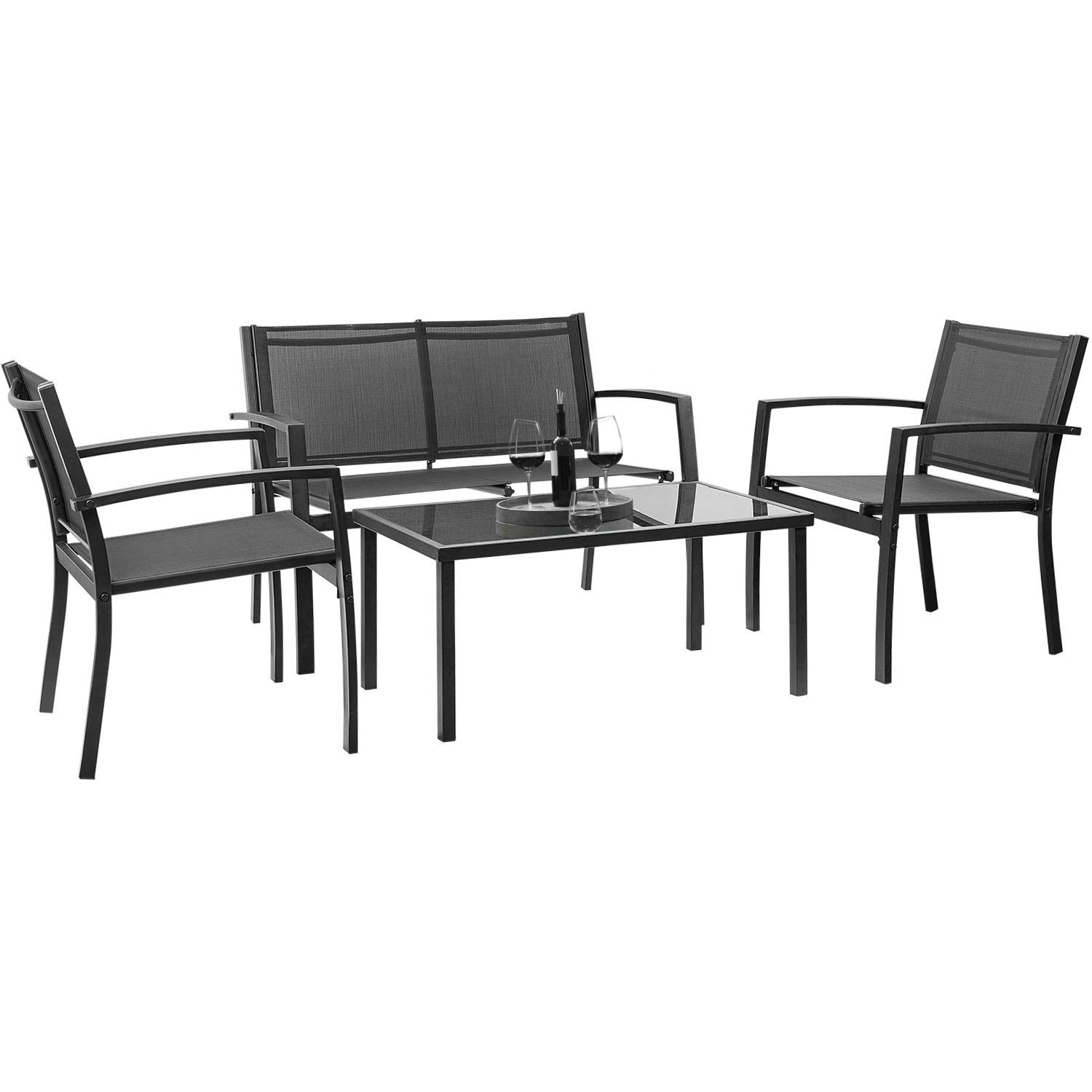 ชุดเฟอร์นิเจอร์กลางแจ้ง 4 ชิ้น - Outdoor Furniture Ofo บทวิจารณ์และราคา