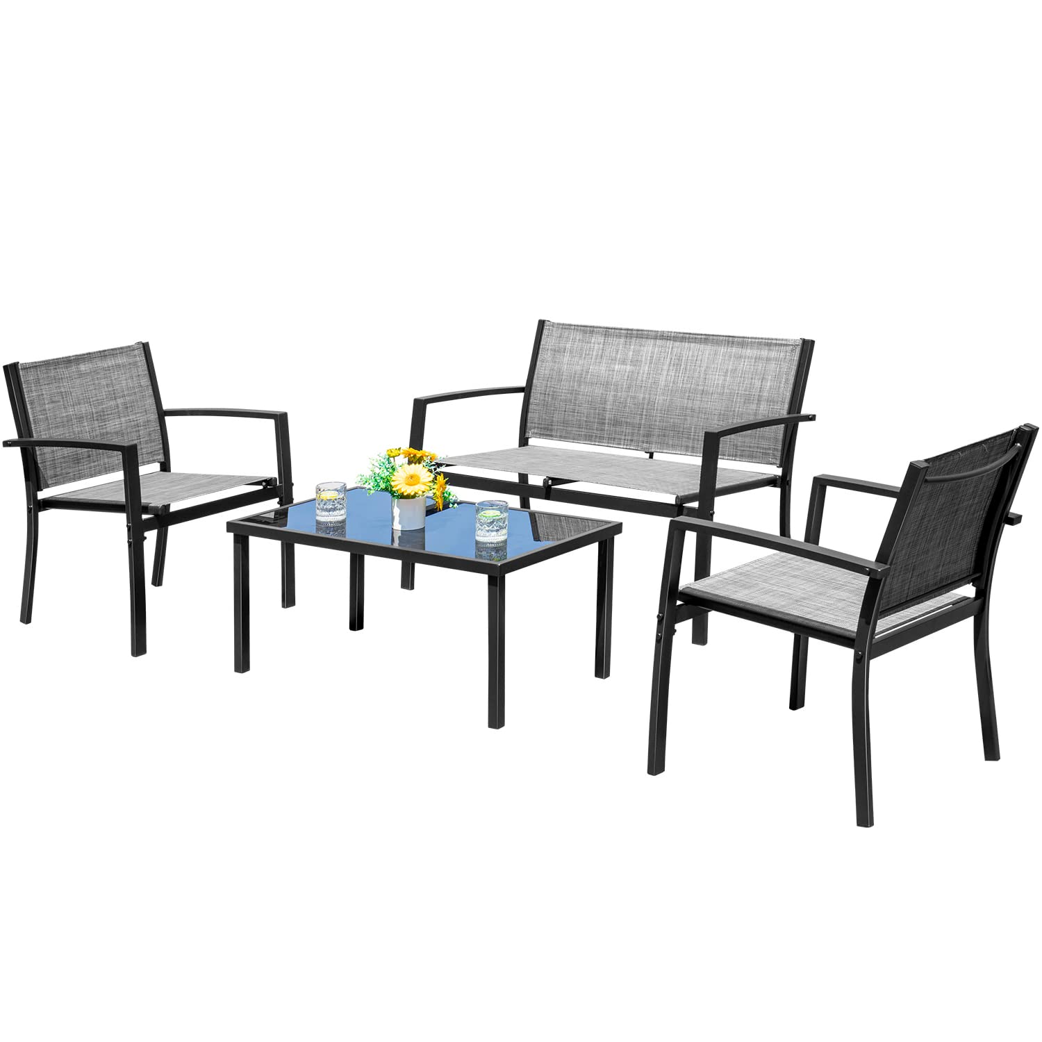 ชุดเฟอร์นิเจอร์กลางแจ้ง 4 ชิ้น - Outdoor Furniture Ofo บทวิจารณ์และราคา