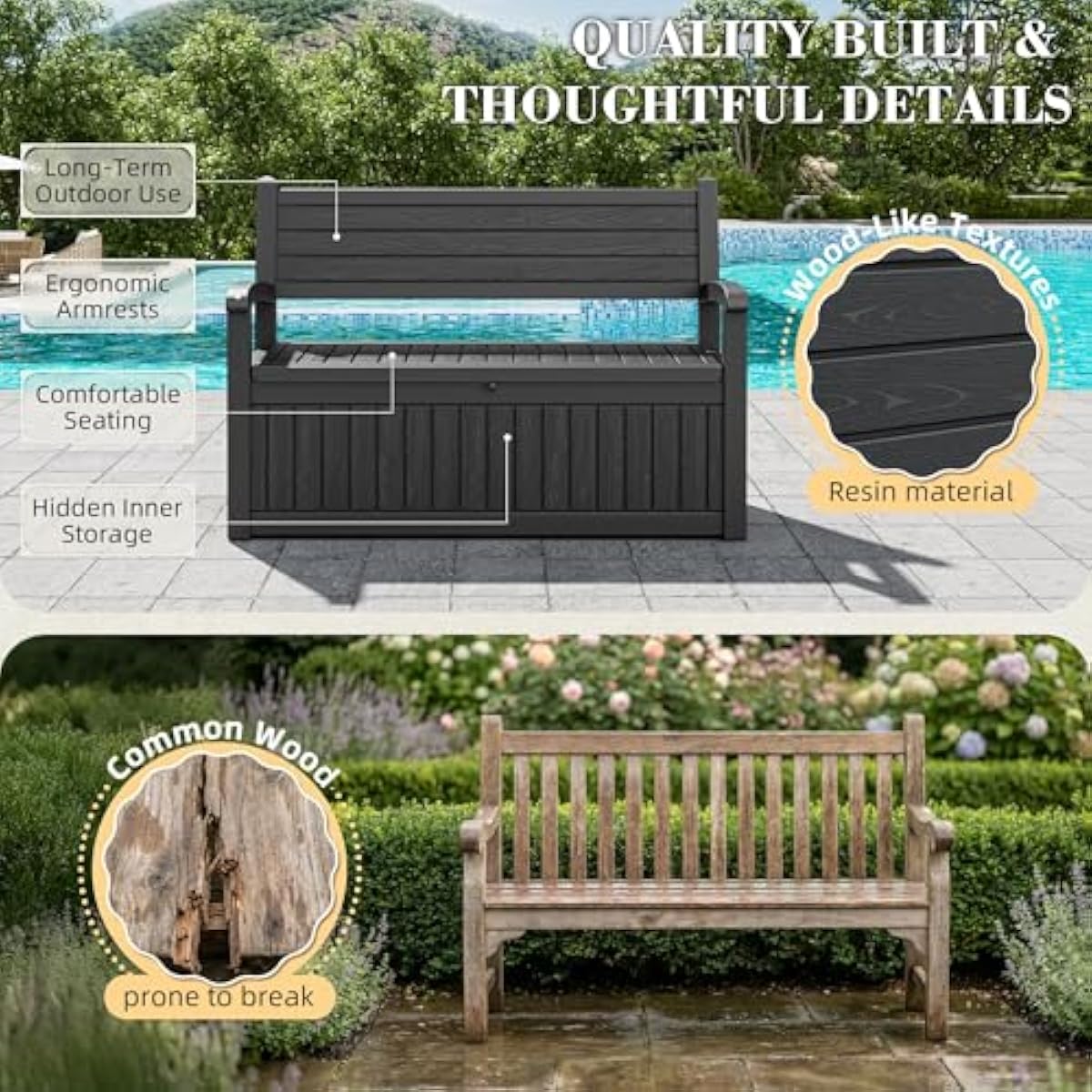 กล่องเก็บของกลางแจ้งขนาด 80 แก - Outdoor Furniture Cushions บทวิจารณ์และราคา