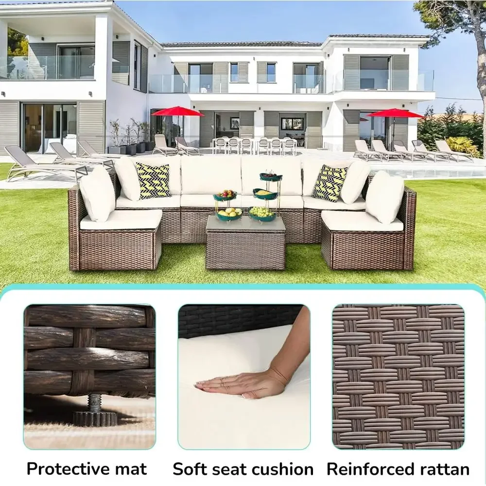 ชุดเฟอร์นิเจอร์หวายกลางแจ้ง 7  - Outdoor Furniture Ofo บทวิจารณ์และราคา