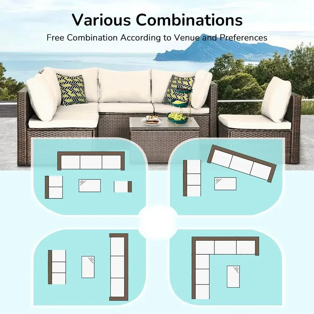 ชุดเฟอร์นิเจอร์หวายกลางแจ้ง 7  - Outdoor Furniture Ofo บทวิจารณ์และราคา