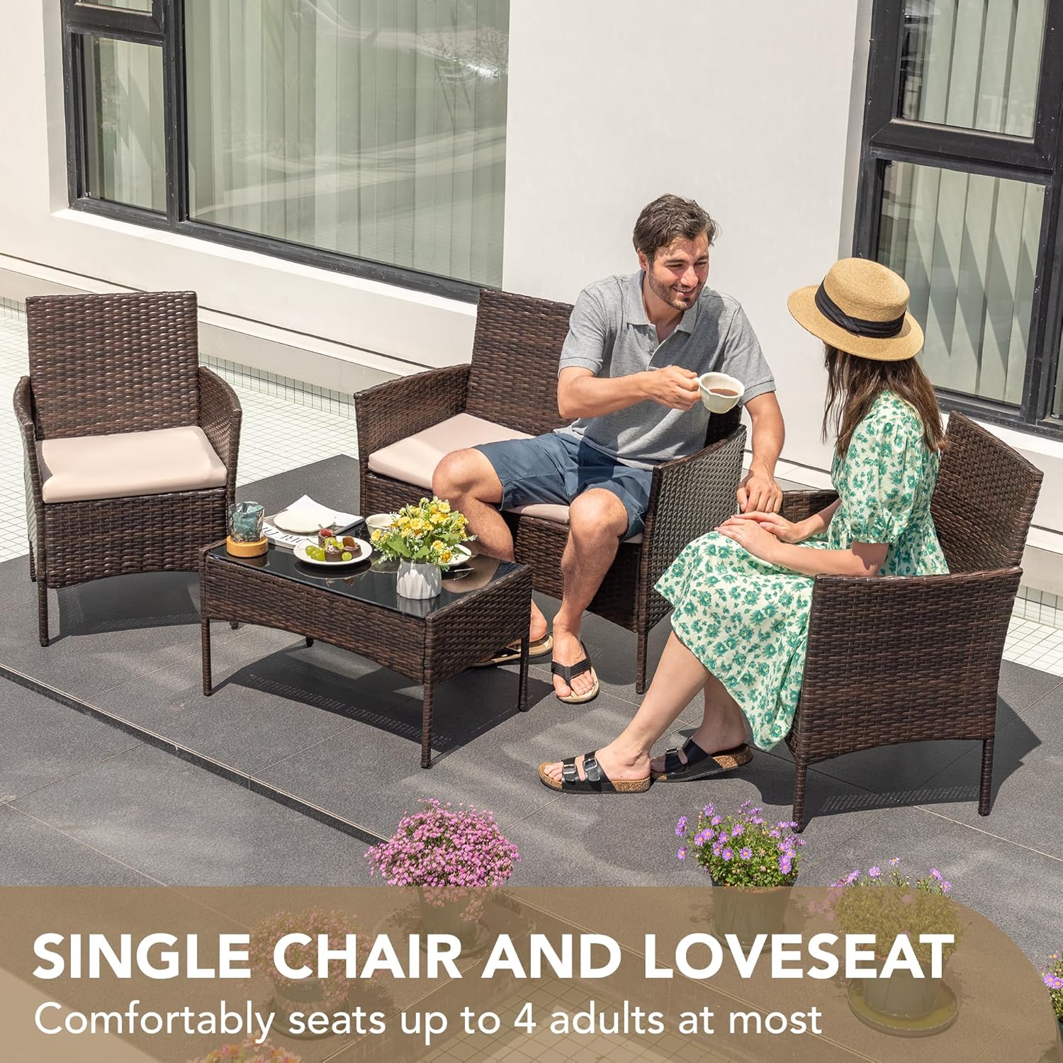 ชุดเฟอร์นิเจอร์สนามกลางแจ้ง 4  - Outdoor Furniture Ofo บทวิจารณ์และราคา
