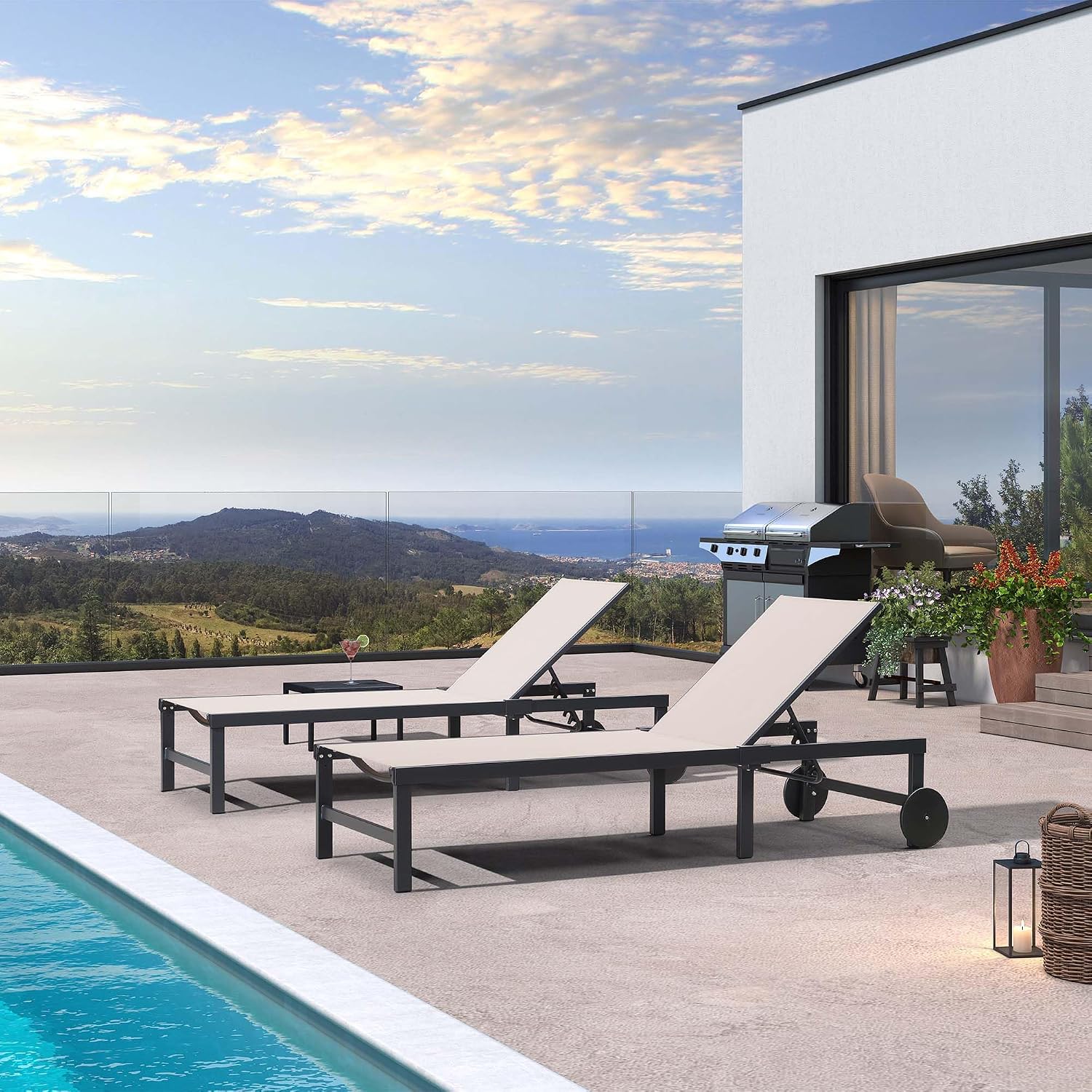 ชุดเก้าอี้พักผ่อนกลางแจ้งพร้อม - Outdoor Furniture Quick Dry บทวิจารณ์และราคา