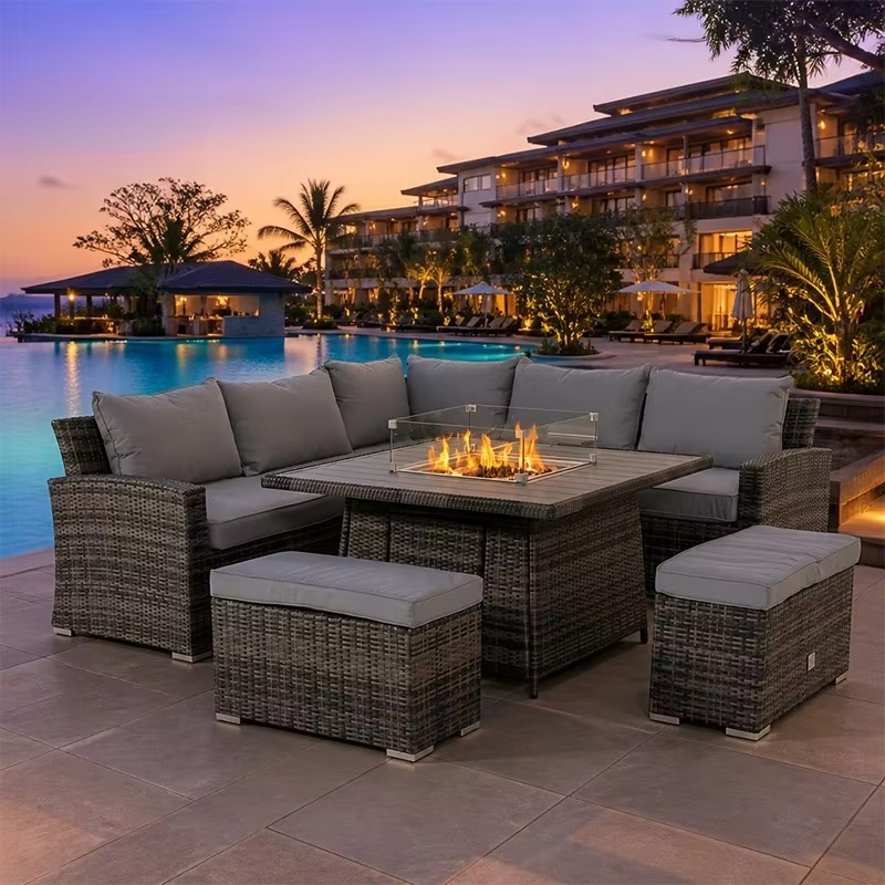 ชุดเฟอร์นิเจอร์กลางแจ้งสำหรับส - Outdoor Furniture Set With Fire Pit บทวิจารณ์และราคา