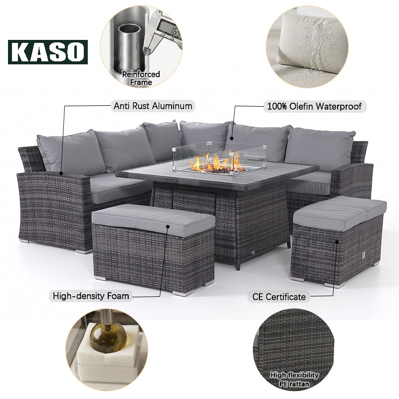 ชุดเฟอร์นิเจอร์กลางแจ้งสำหรับส - Outdoor Furniture Set With Fire Pit บทวิจารณ์และราคา