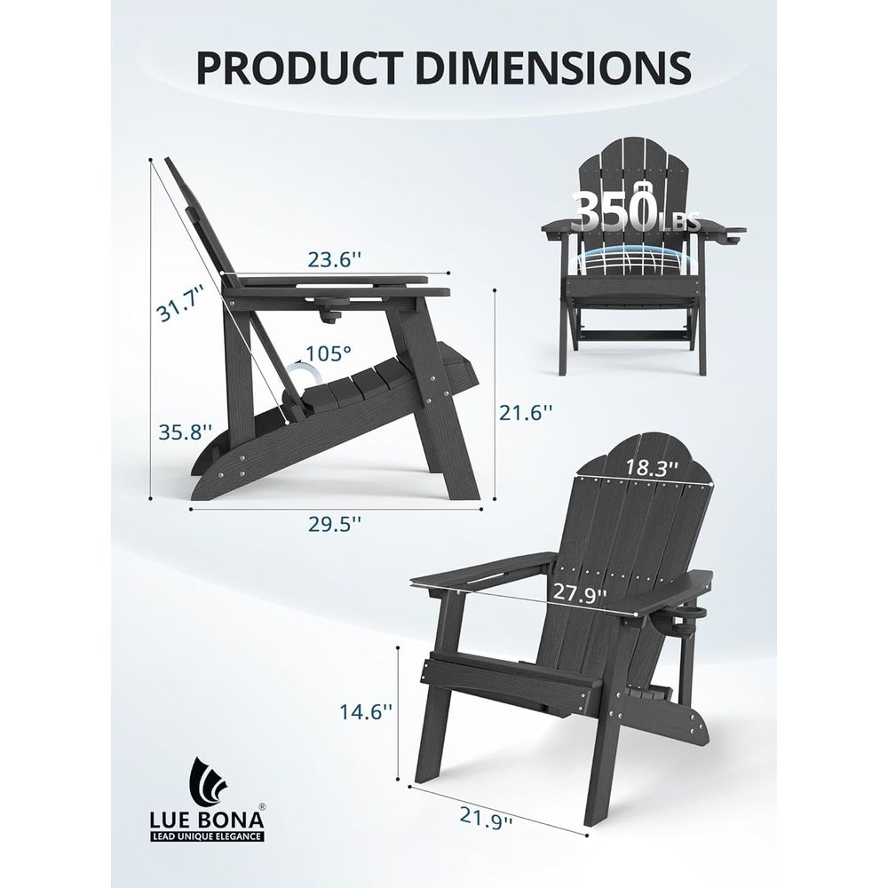ชุดเก้าอี้ Adirondack 4 ตัว -  - Outdoor Furniture Ofo บทวิจารณ์และราคา