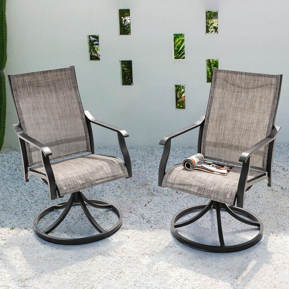 ชุดเก้าอี้สนามแบบหมุนได้ 2 ตัว - Outdoor Furniture Ofo บทวิจารณ์และราคา