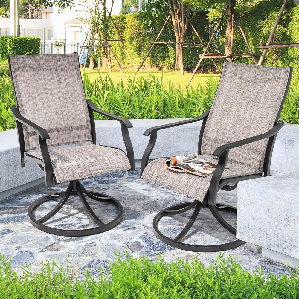 ชุดเก้าอี้สนามแบบหมุนได้ 2 ตัว - Outdoor Furniture Ofo บทวิจารณ์และราคา