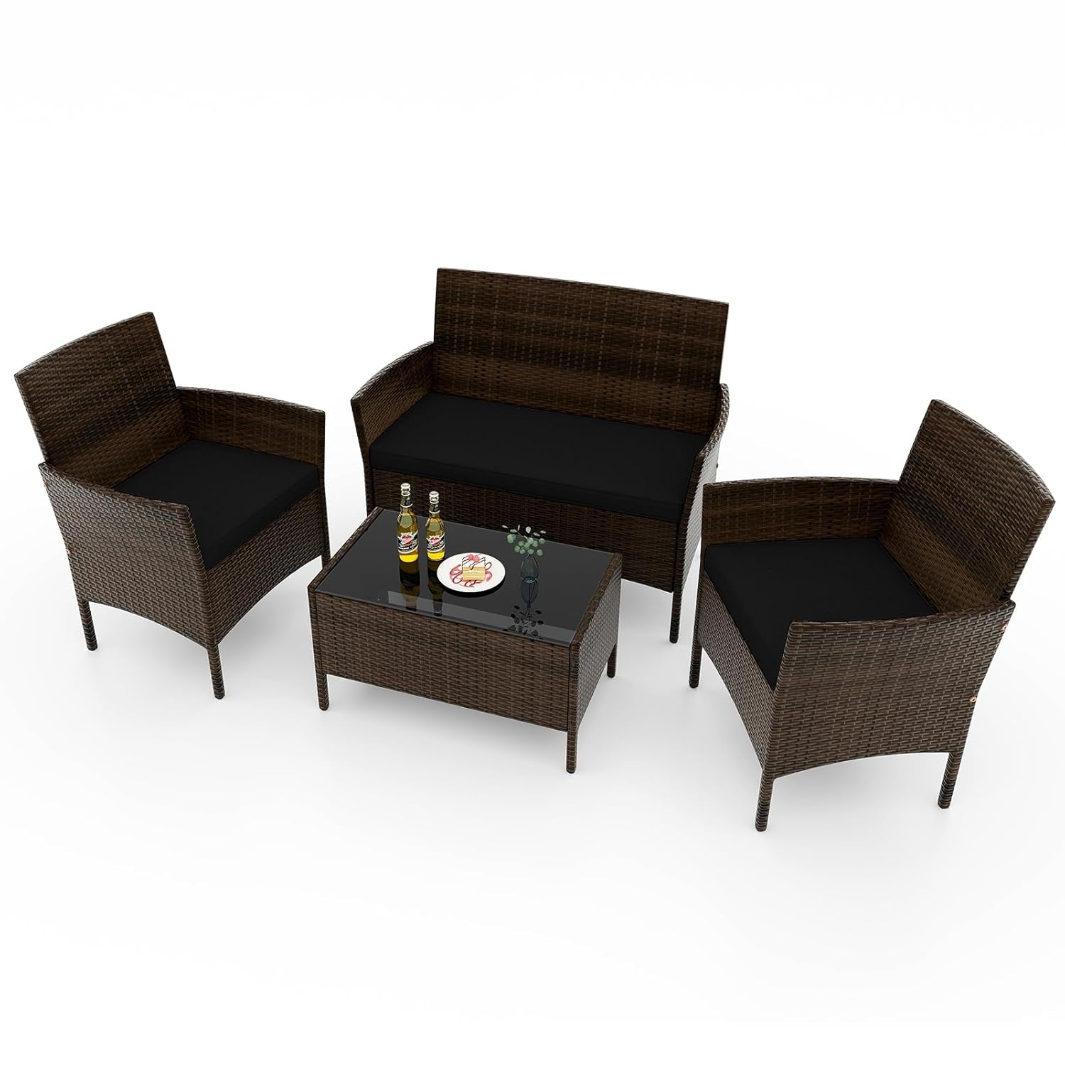 ชุดเฟอร์นิเจอร์ลานบ้าน 4 ชิ้น  - Outdoor Furniture Ofo บทวิจารณ์และราคา
