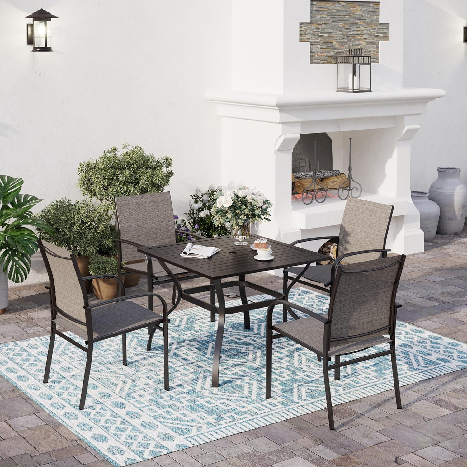 ชุดเก้าอี้รับประทานอาหารนอกบ้า - Outdoor Furniture Ofo บทวิจารณ์และราคา