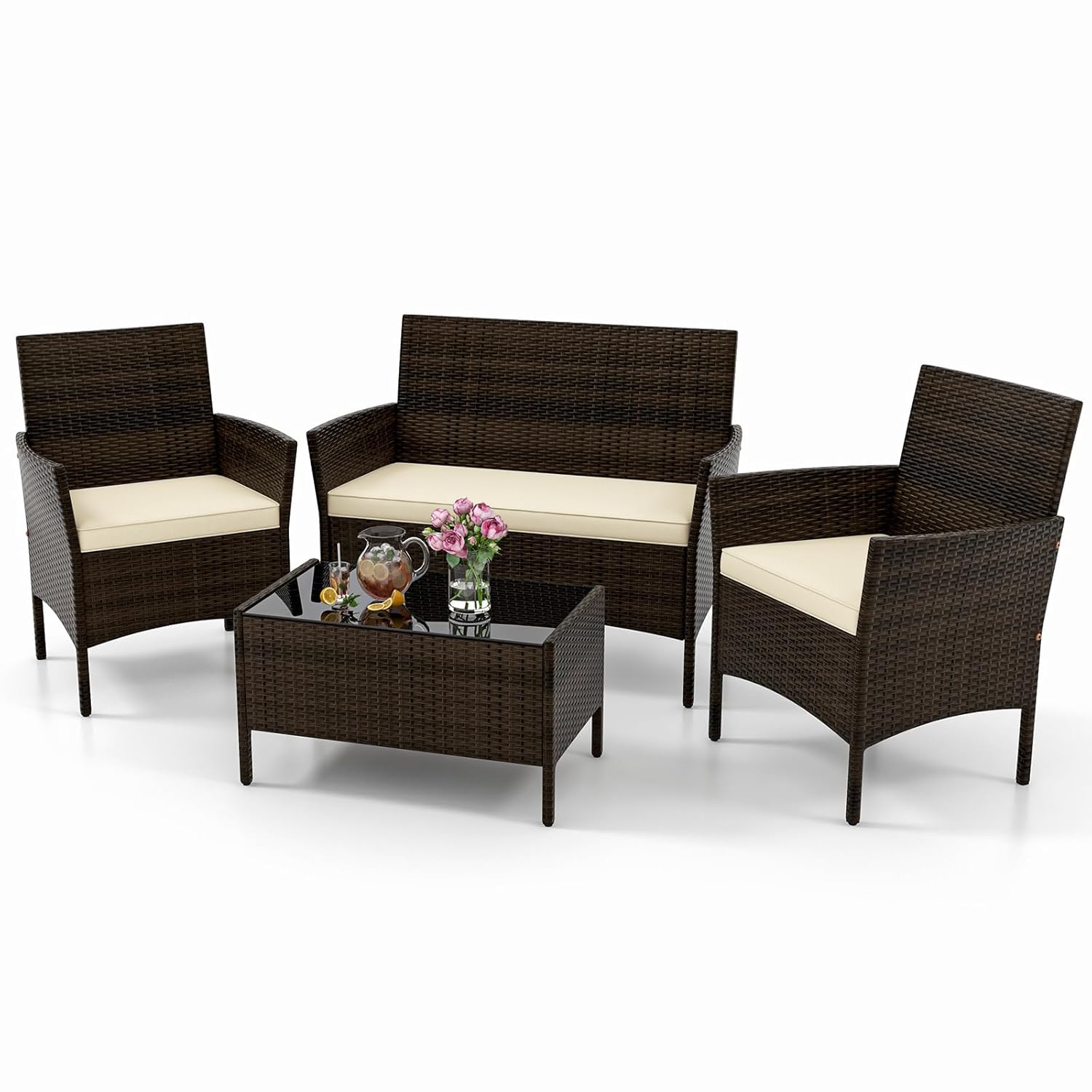 ชุดเฟอร์นิเจอร์ลานบ้าน 4 ชิ้น, - Outdoor Furniture Ofo บทวิจารณ์และราคา