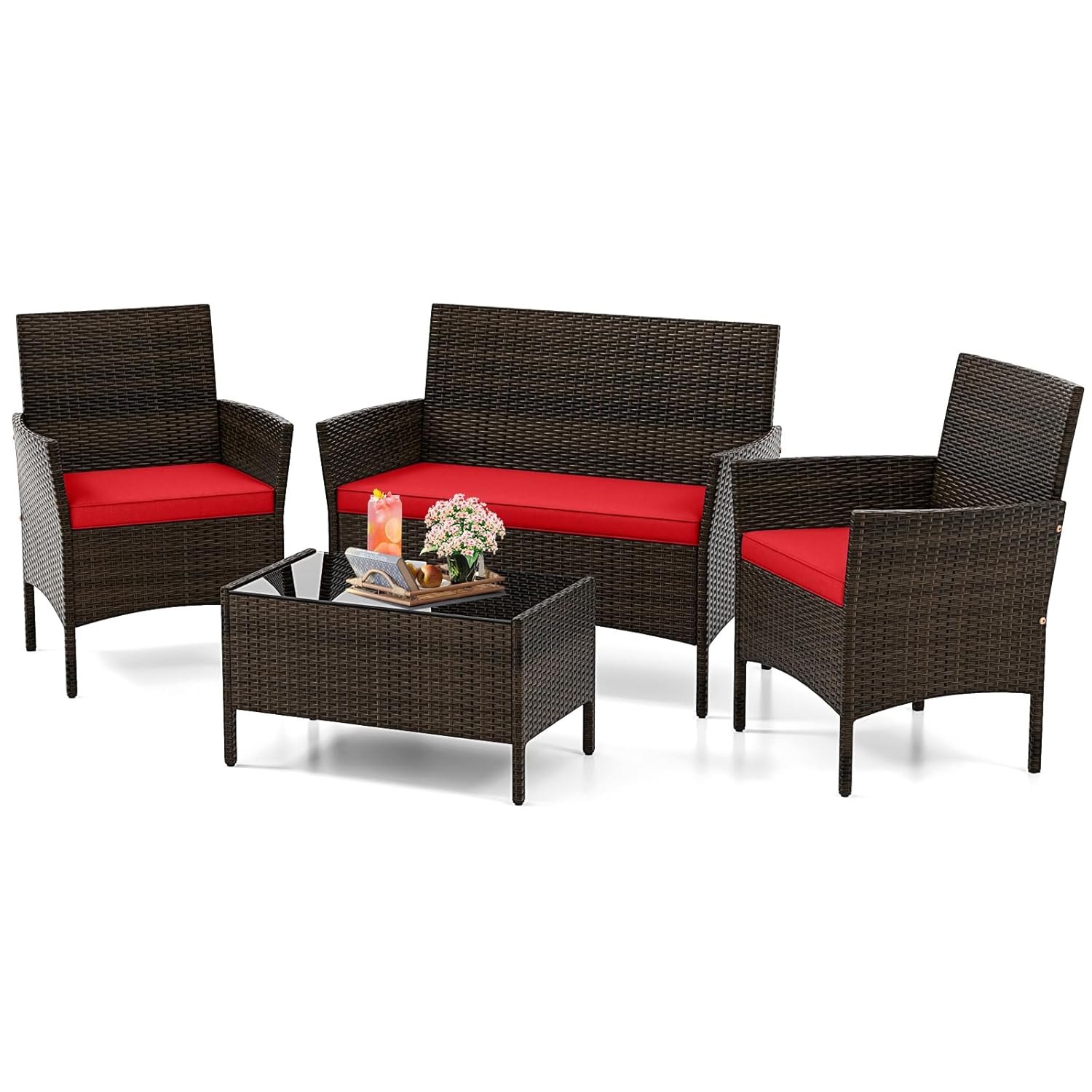 ชุดเฟอร์นิเจอร์ลานบ้าน 4 ชิ้น, - Outdoor Furniture Ofo บทวิจารณ์และราคา