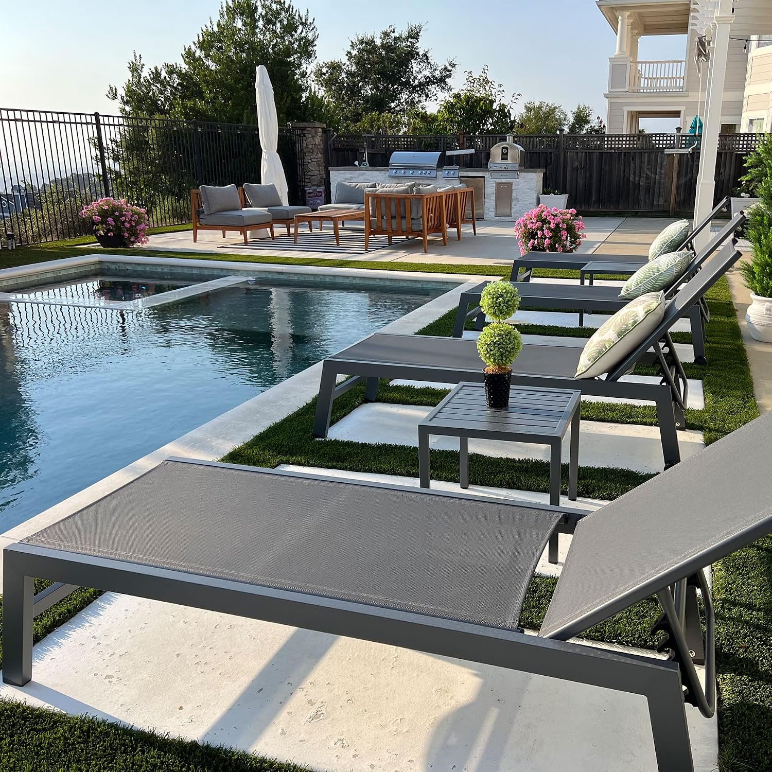 ชุดเก้าอี้พักผ่อนกลางแจ้งแบบตา - Outdoor Furniture Quick Dry บทวิจารณ์และราคา