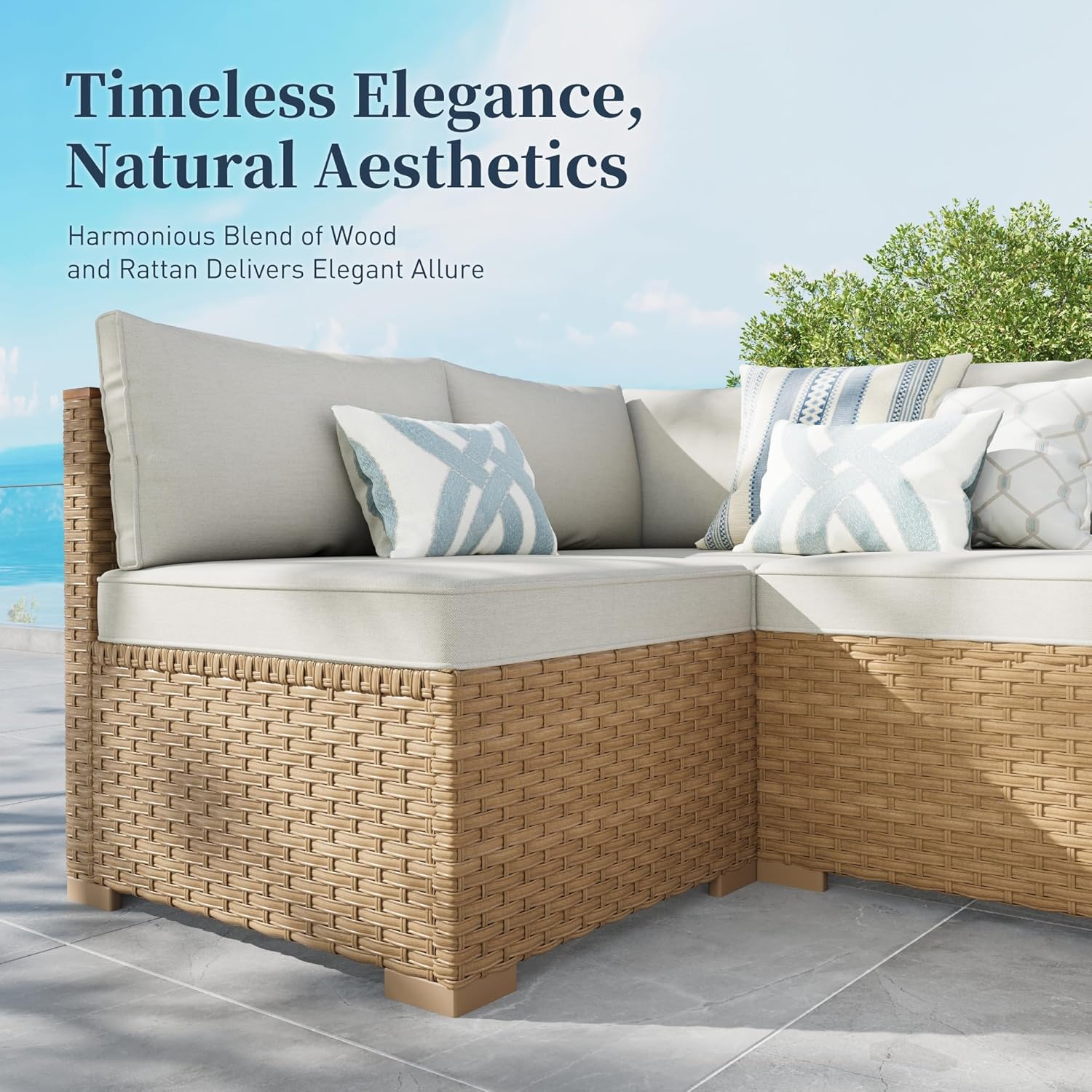 ชุดเฟอร์นิเจอร์หวายสำหรับลานบ้ - Outdoor Furniture Ofo บทวิจารณ์และราคา