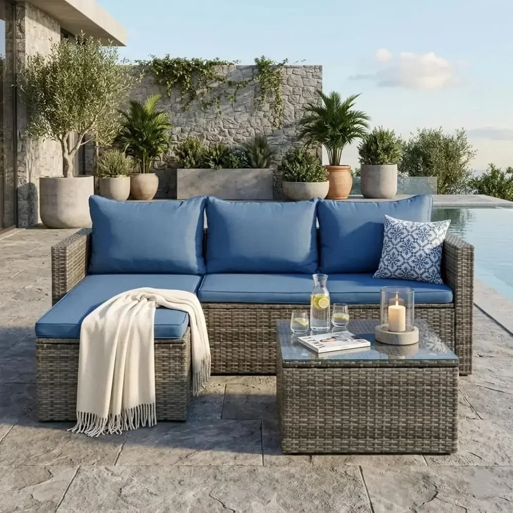 ชุดเฟอร์นิเจอร์หวายสำหรับลานกล - Outdoor Furniture Set With Fire Pit บทวิจารณ์และราคา